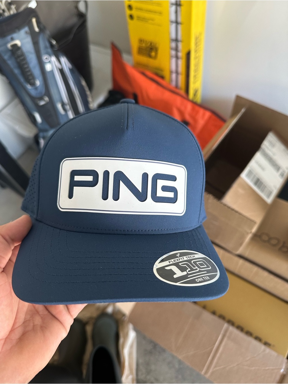 PING Navy Blue Logo Trucker Hat